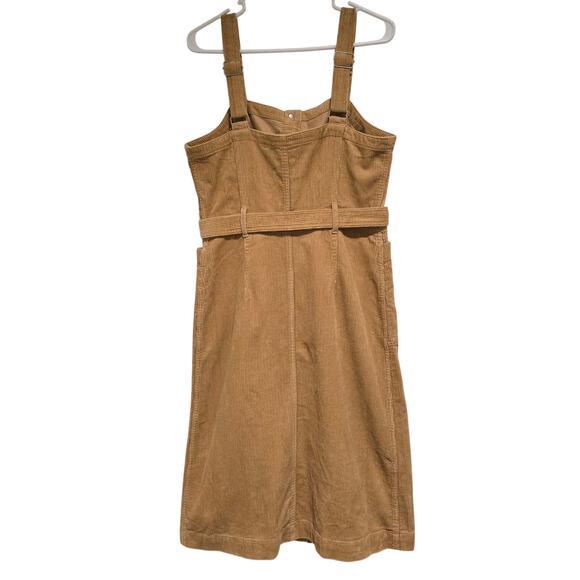 NWT Levi's FIORELLA Golden Tan Cotton Corduroy Button Down Jumper Dress, Sz Med - Picture 4 of 12